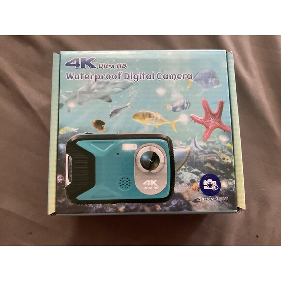 4K 48MP Underwater Camera, 16FT Waterproof Digital Camera with 32GB Card, OBO - Picture 1 of 8